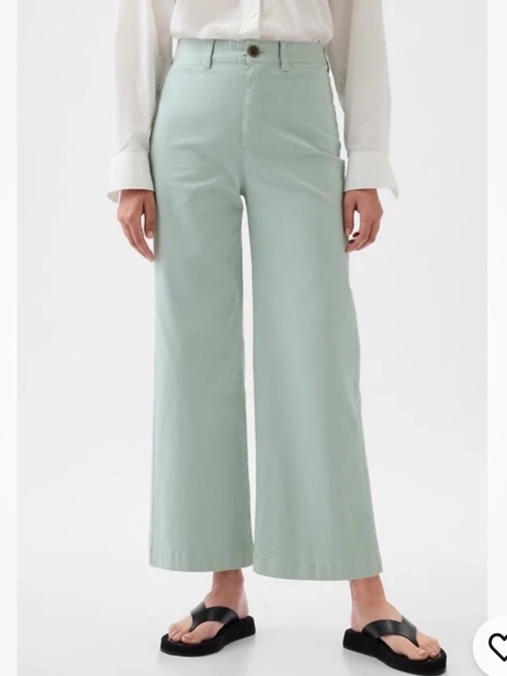 GAP High Rise Stride Ankle Pants in Frothy Aqua. SZ 12. Regenerative Cotton. EUC